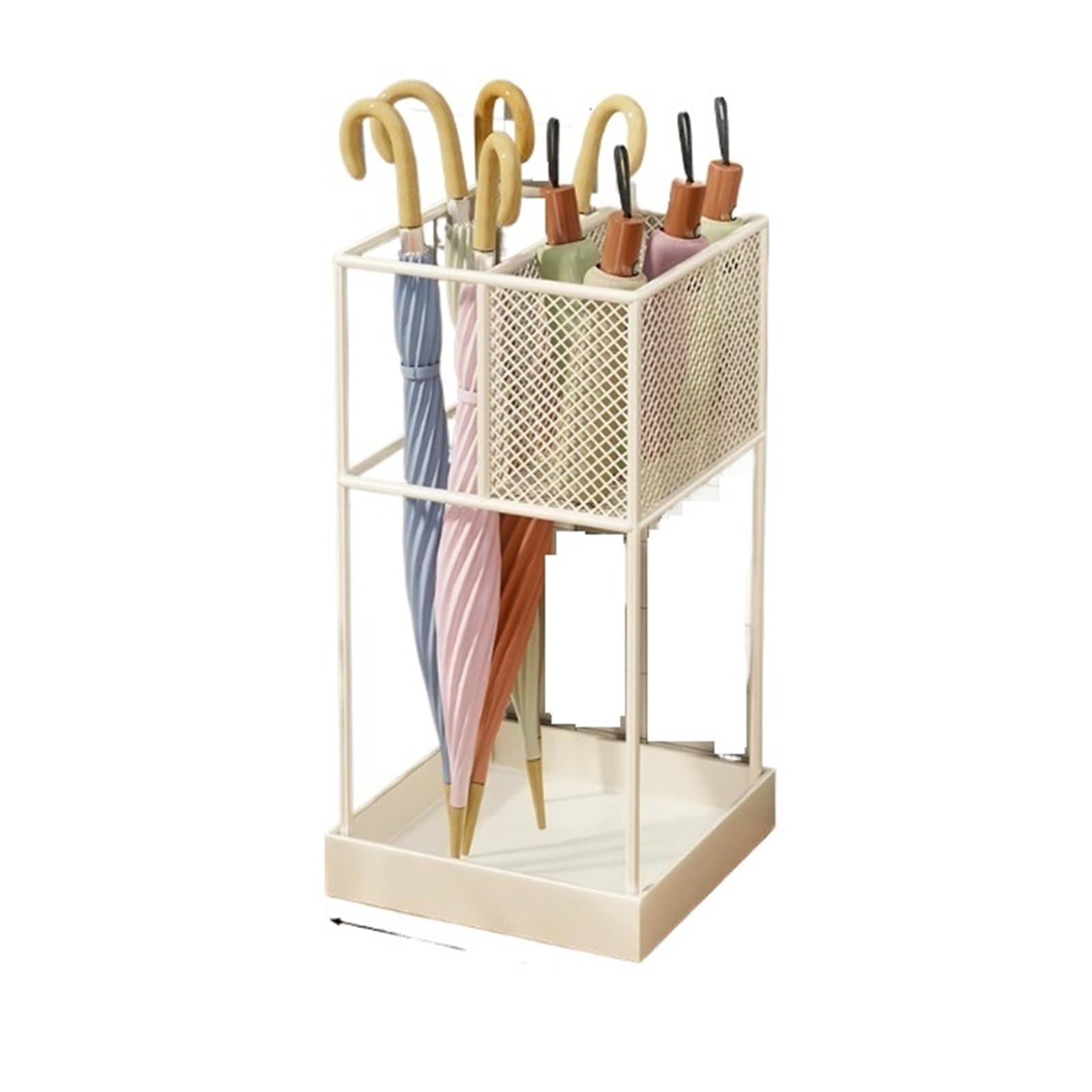 CFY652 Umbrella rack Umbrella Stands: Stands For The Entryway, With Drainage Trays Office(White)