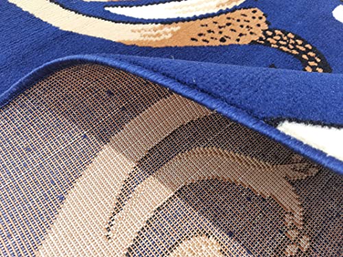 Image of Home Decore Acrylic Carpet for Your Living Room & Drawing Room Aywhere in Your Home (150x210 Blue Colour)- 5x7 Feet