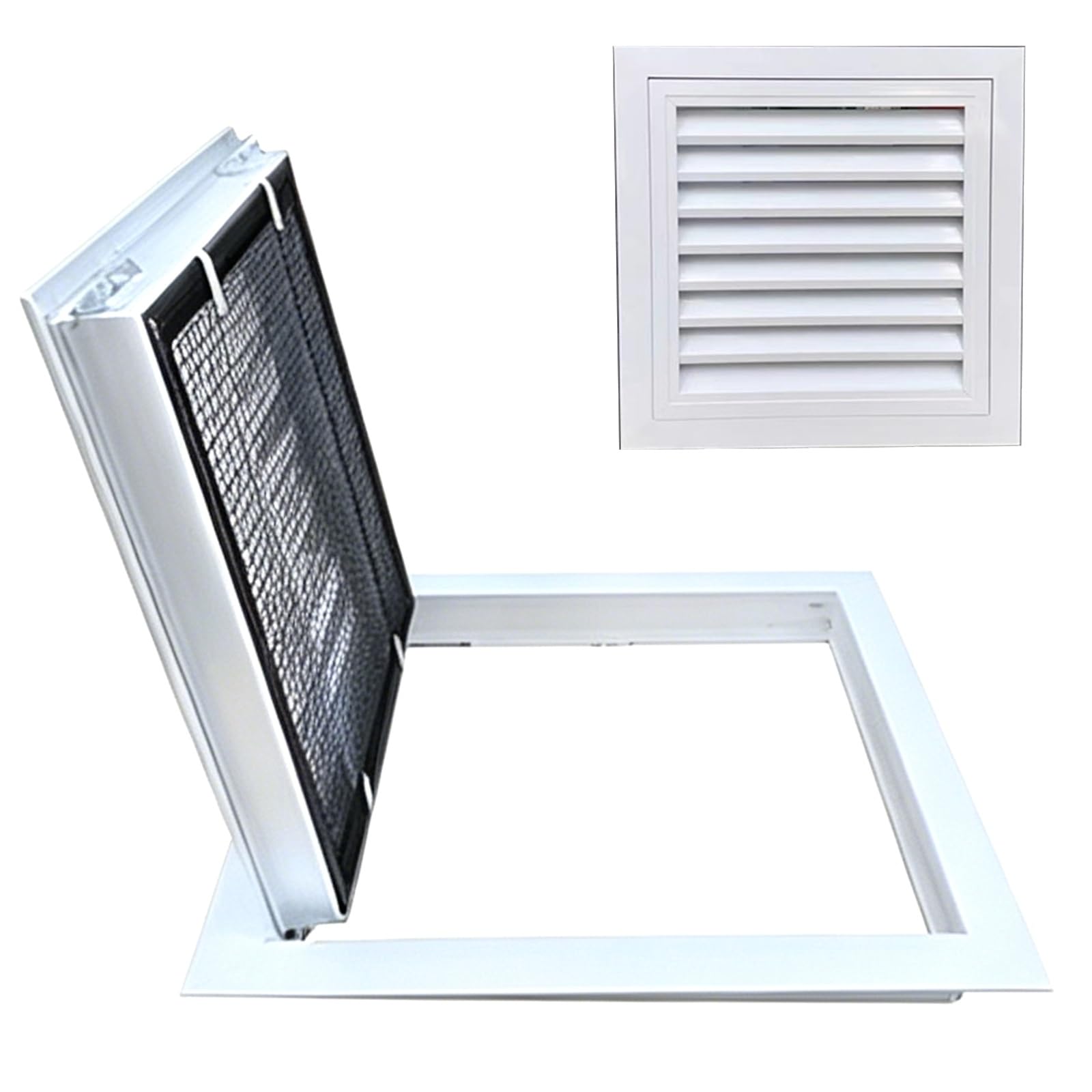 Aluminum Access Panel with Dust Filter, Hinged Flush Wall Ceiling Maintenance Access Panel for HVAC Plumbing Inspection(40x60cm/16x24in)