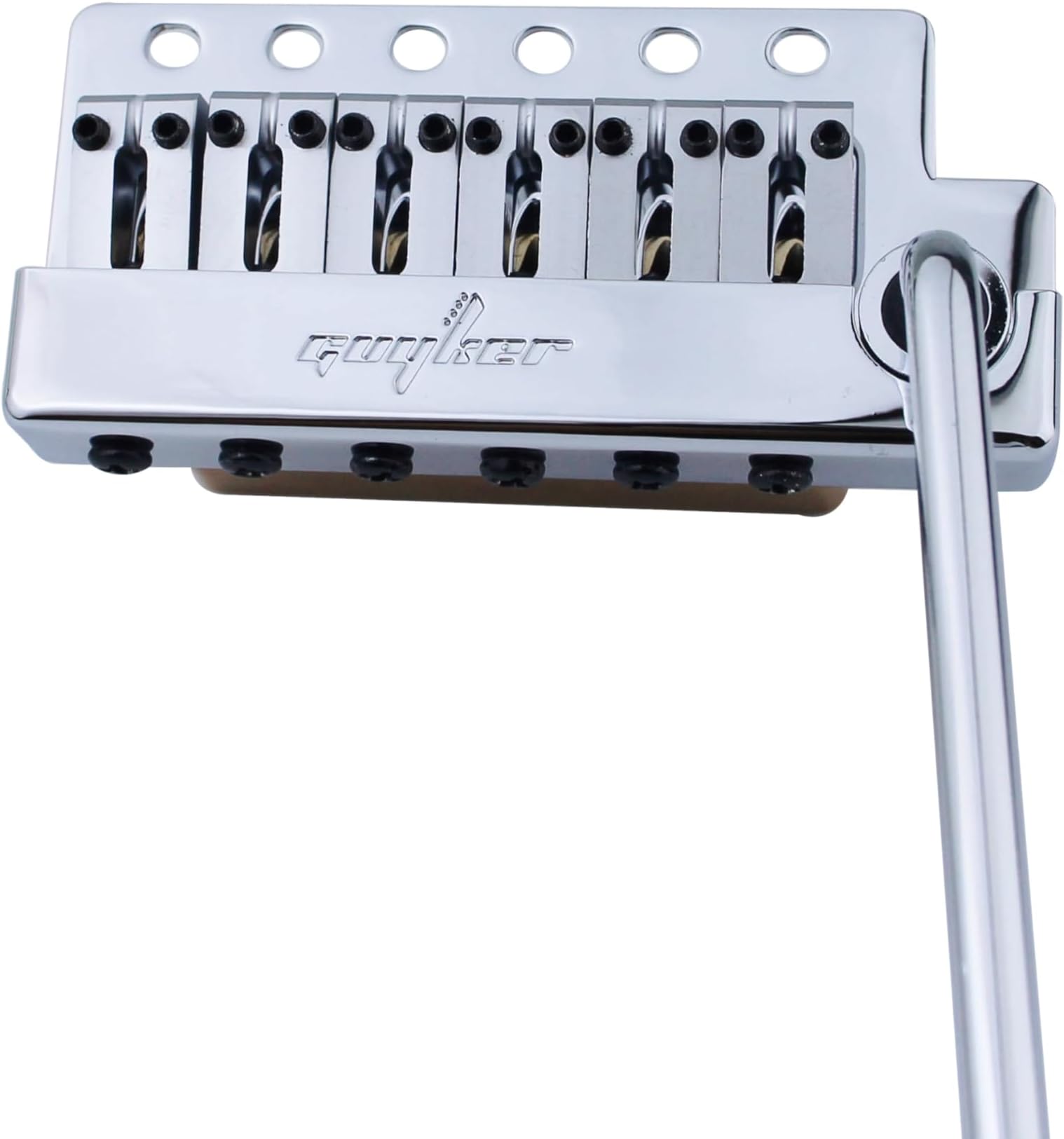 - Guitar Tremolo Bridge String Spacing 10.8MM with Brass Saddle and Brass Block & Spring and Claw, Pop-In Vibrato Bar, Complete Install Kit, GG1009A Chrome