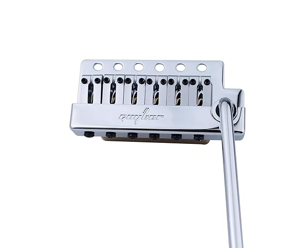 Guyker Guitar Tremolo Bridge String Spacing 10.8MM with Brass Saddle and Brass Block & Spring and Claw, Pop-In Vibrato Bar, Complete Install Kit, GG1009A Chrome