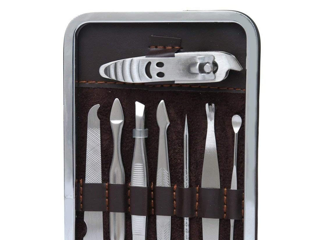 Angelie Secrets Manicure Pedicure Set Nail Clippers Stainless Steel Luxury Nail Grooming Set Professional Nail Scissors Grooming Kits, Nail Tools with Leather Case (10) 2