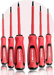 Jogo de Chave Fenda e Phillips Isolada 6 Chaves 1000V kit Chave de Fenda Philips Isolada Eletricista com Imã Magnética