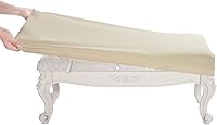Vista 25 de BUYUE Funda para Taburete de Banco de Tocador de Lujo, (15"- 20") L x (11.8"- 15.7") A Banco Pequeño Rectangular Funda Elástica de Jacquard Lavable