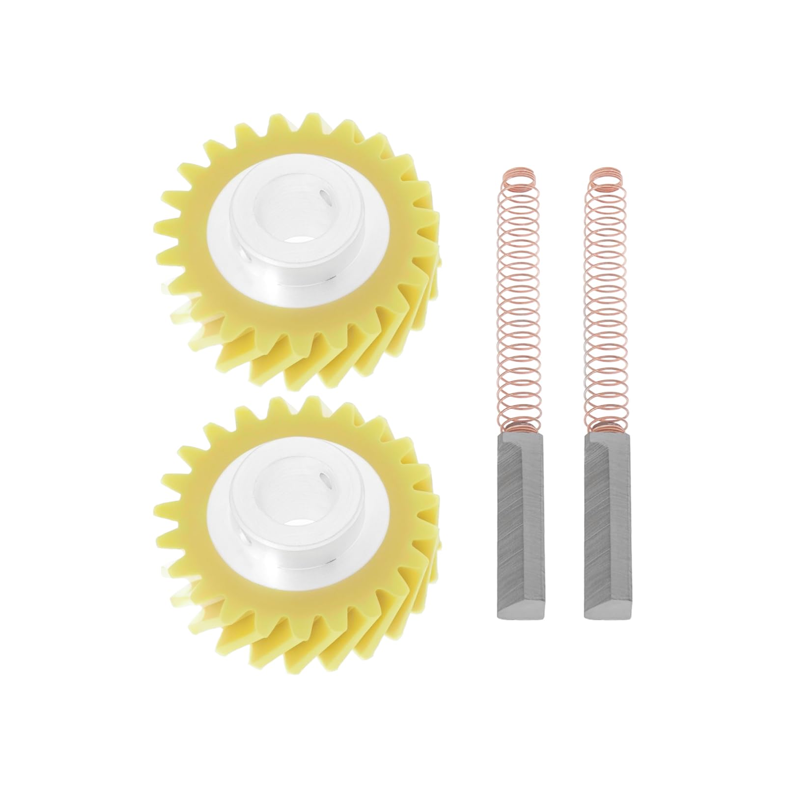 ECSiNG 4Pcs W10112253 Mixer Worm Gear with W10380496 Carbon Brushes Compatible with Whirlpool Compatible with KitchenAid Mixers