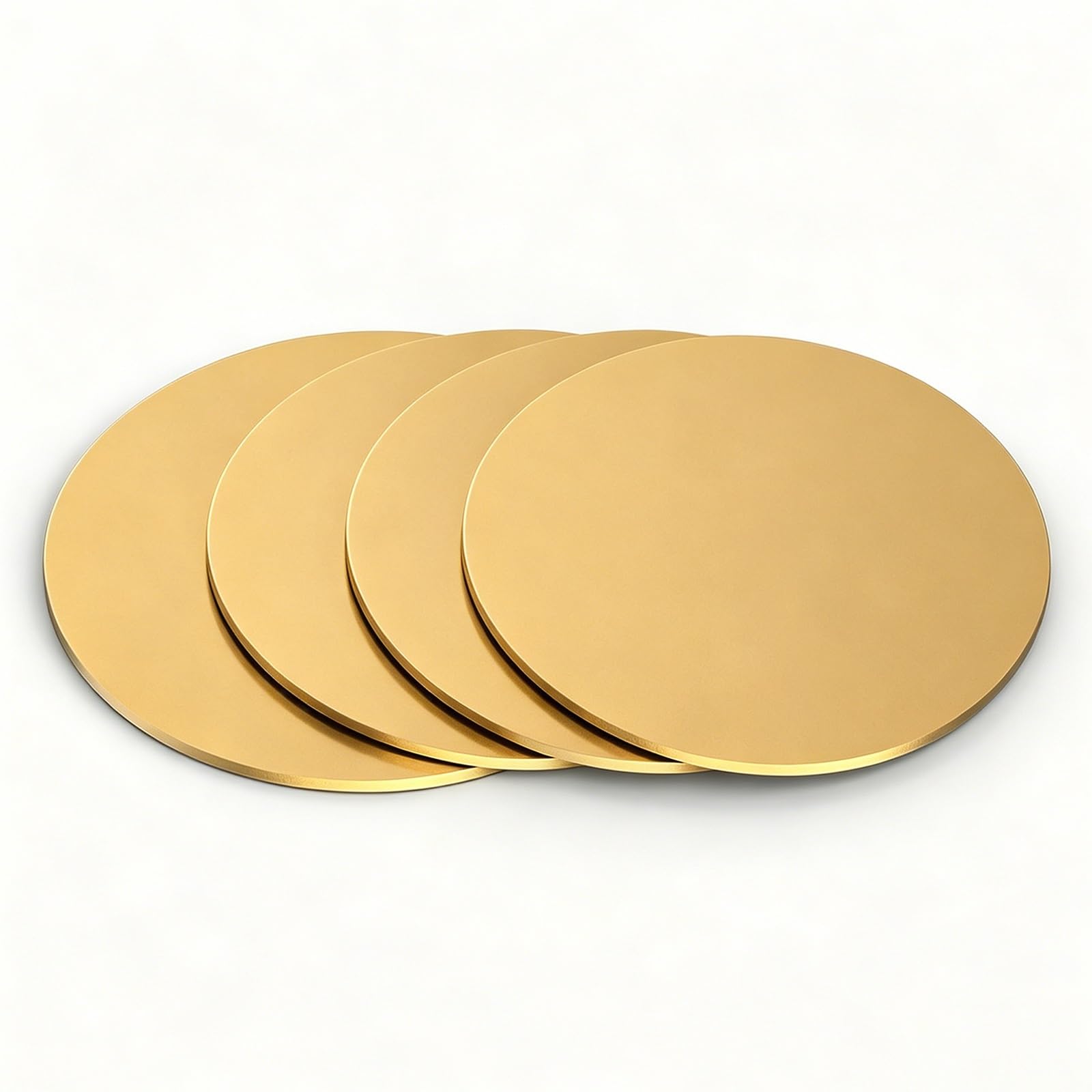 HGCOEYR BrassRound Plate, H62 Brass Round Disc 3mm Thick 10-200mm for DIY Craft Engraving Stamping Gaskets(3x10mm-4Pcs)