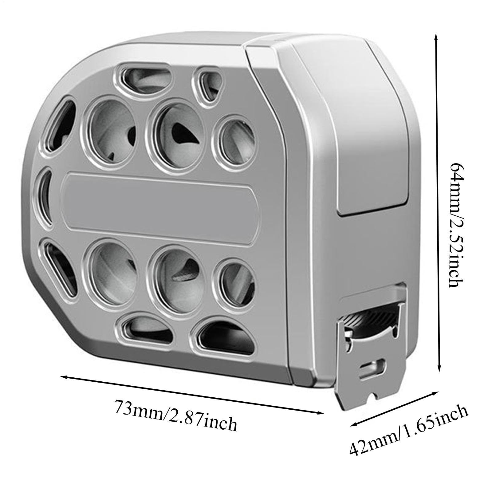 Cinta métrica de metal de acero inoxidable, diseño hueco a prueba de caídas