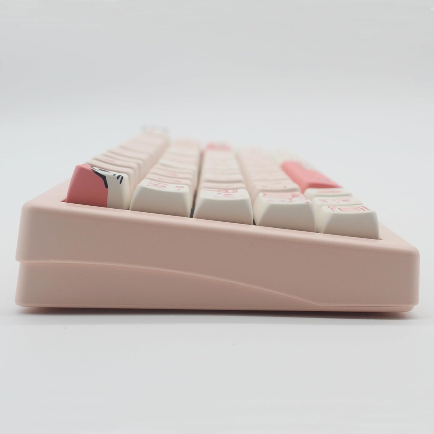 Cat Cute Keycaps MDA Profile Custom PBT Pink Kitty Keycap for Mechanical Keyboard,148 Keys Dye-Sub Cute Keycaps (Pink Kitty)