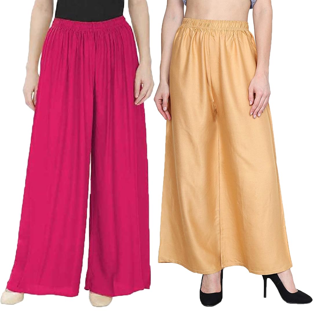 Fashion Women's and Girls Cotton Reyon Regular Fit Palazzo Pants/Trouser-image-22