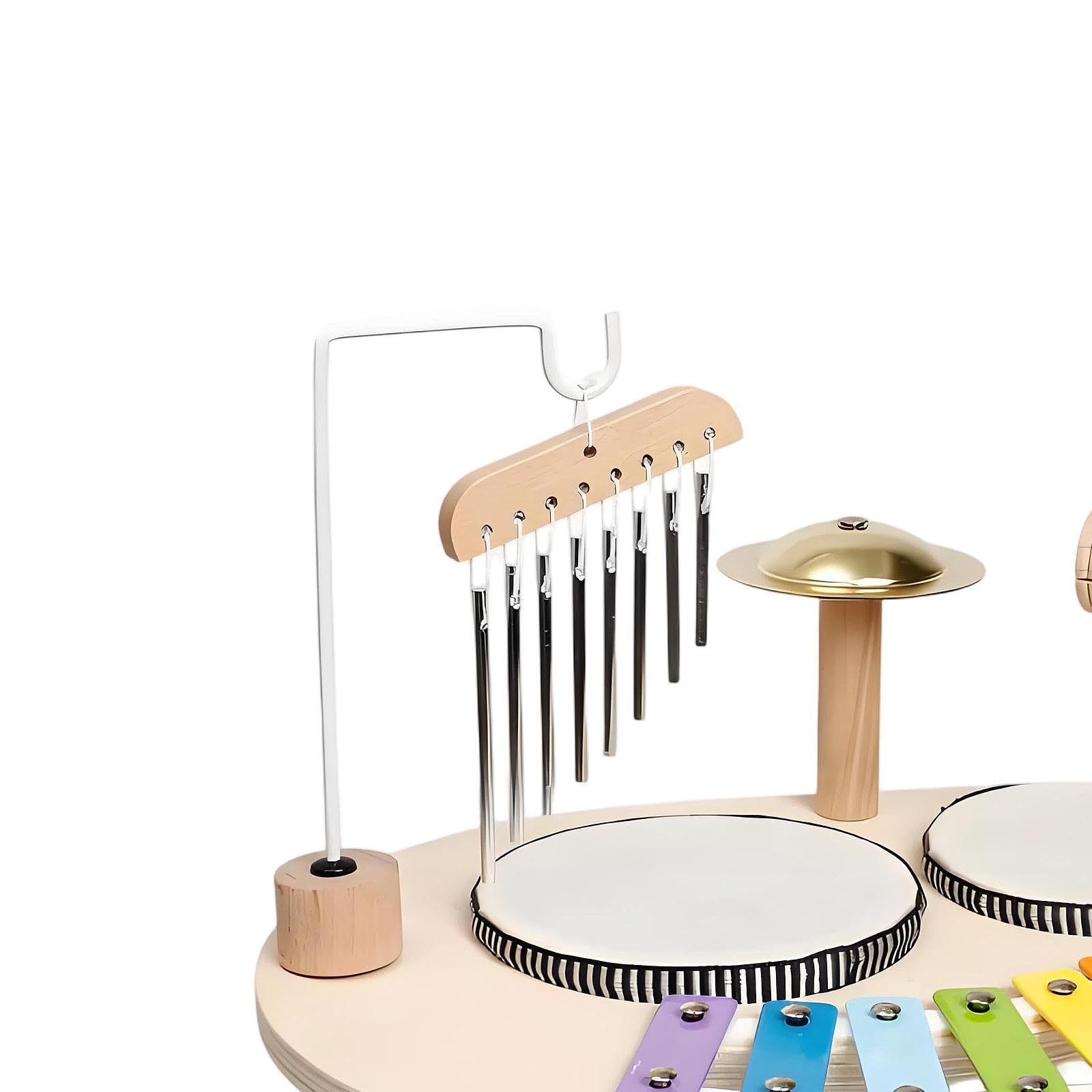 Qianly Schlagzeug Aus Holz, Musikspielzeug für Vorschulkinder, Lernspielzeug für Kleinkinder, Musikinstrumente für 3 Jährige, Geschenk
