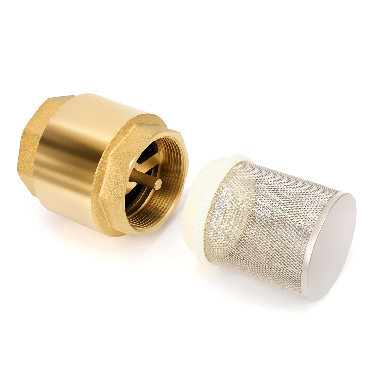Brass Vertical Check Valves Replacement 1 / 2Inch Female Thread Bottom Valves for Water Plumbing Pump for Water Plumbing Pump
