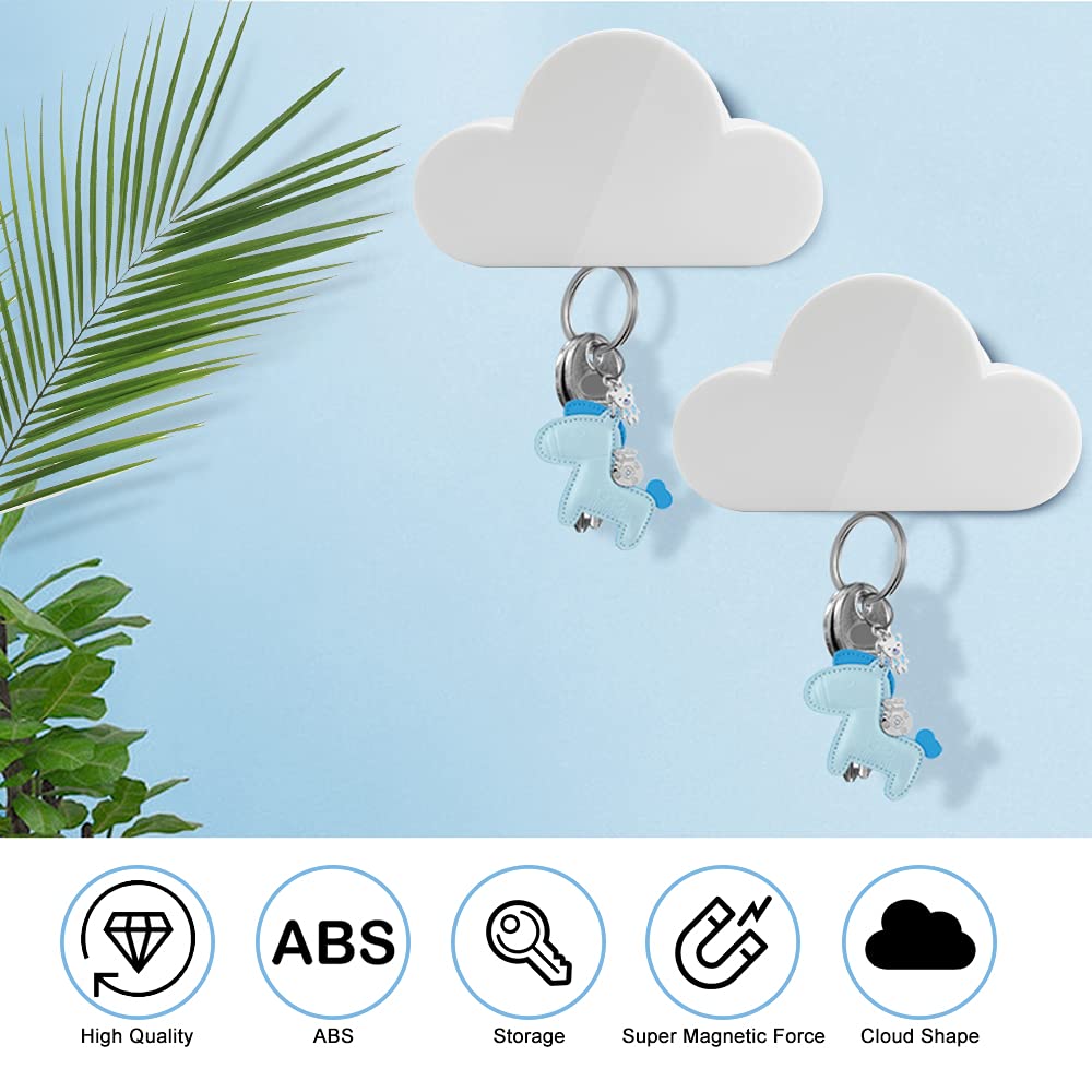Figfyou 3pcs Cloud Key Hook For Wall No Drilling Strong