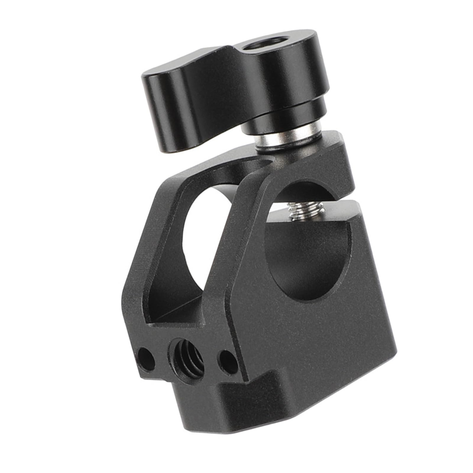 Hdoytxxm Aluminum Single Hole Pipe Clamp Standard 15Mm Single Rod Clamp With 1 / 4Inch-20 Thread Screw For 15Mm Rod