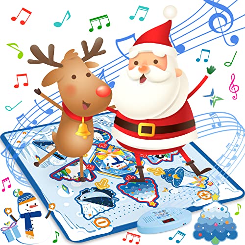Dance Mat - Kids Toys For Girls & Boys Aged 3-12 Year Old, Game Toy For Kids With 3 Modes & 4 Challenge Levels Built In Music & Adjustable Volume, Birthday Christmas Kid Gift For 3 4 5 6 7 8 9+ (Blue) #TOP1
