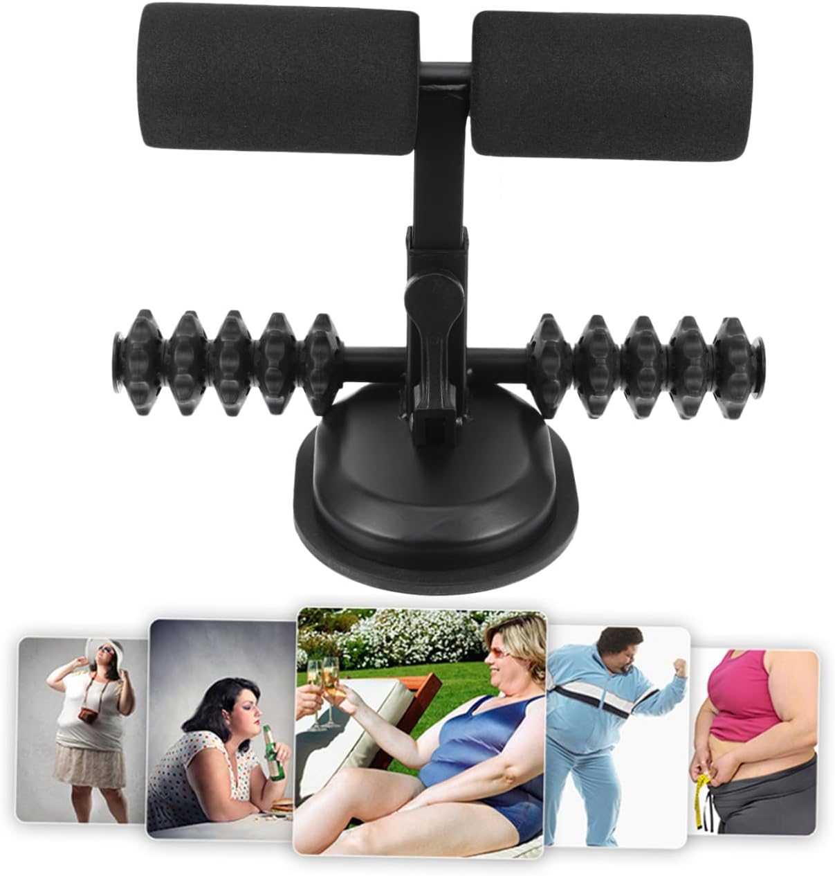 Portable Sit-up Assist Device for Home Workouts Crunches Aid with Suction Plate for Stability for Abdominal Fitness and Core Exercises