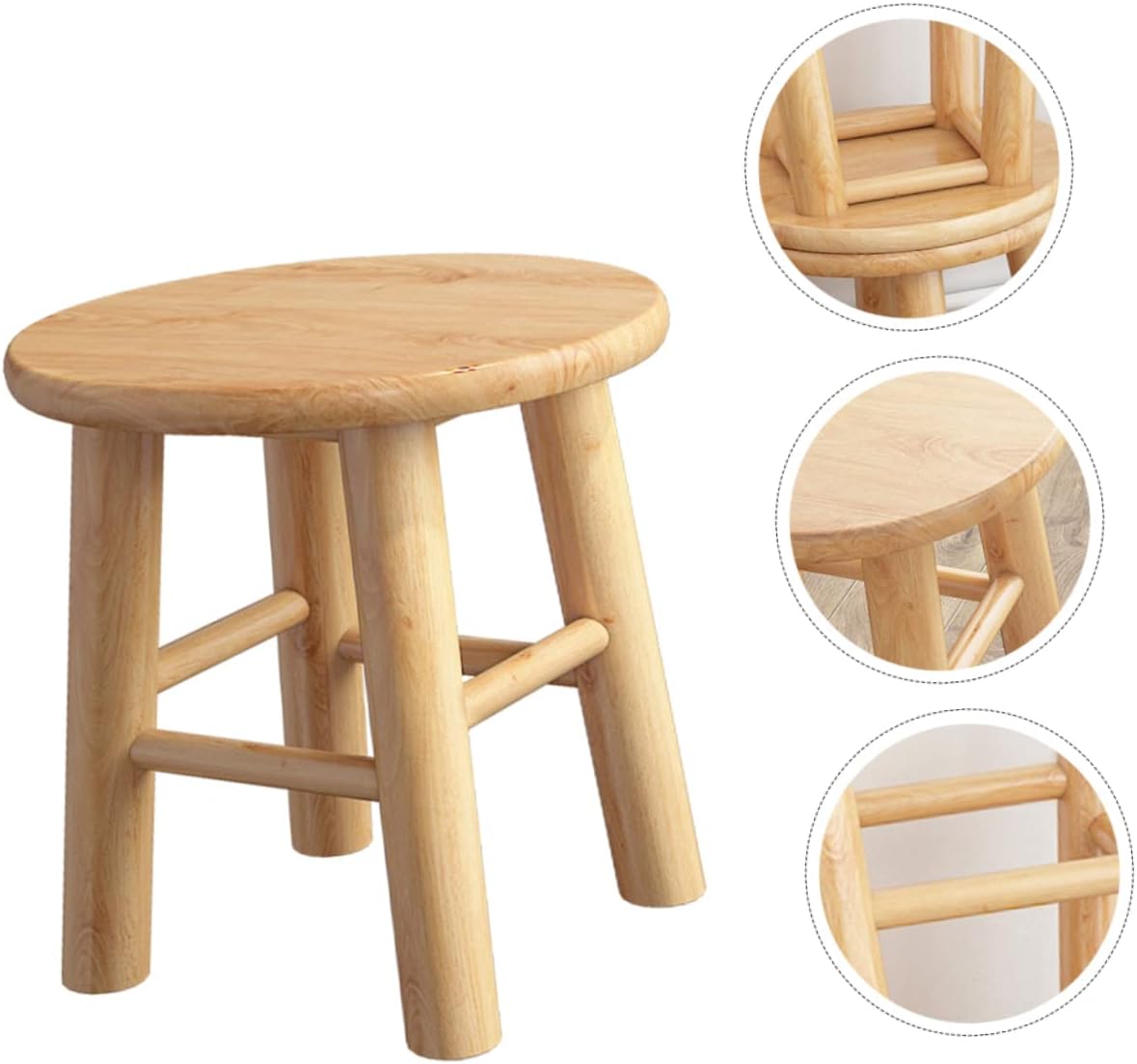 Cute Boys and Girls Stool Wooden Step Stool for Toddlers for Sitting Stable Structure Easy to Move