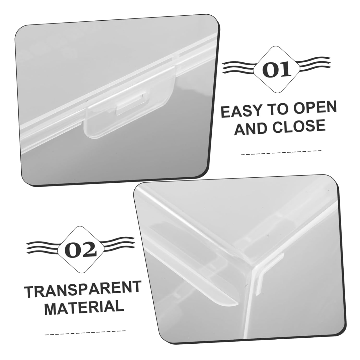 2pcs Cd Dvd Storage Case Release Button Dust Moisture-resistant Organizer for Comics Albums Movies