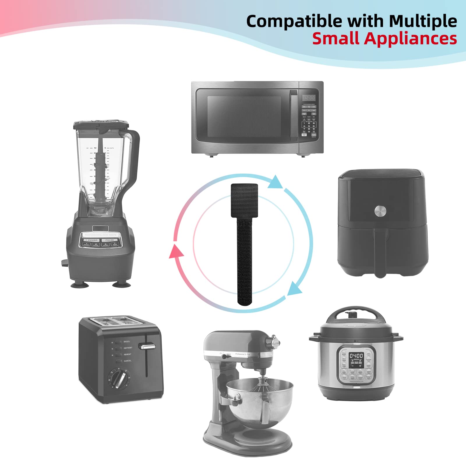 Cord Organizer for Appliances 6 Pack, SUITMAT Cable Organizer Cord