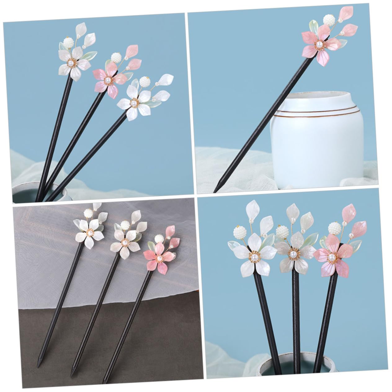 FOMIYES 9piezas Horquillas Chinas De Madera Para Moños Accesorios Decorativos Para Peinados De Palillos Cabello