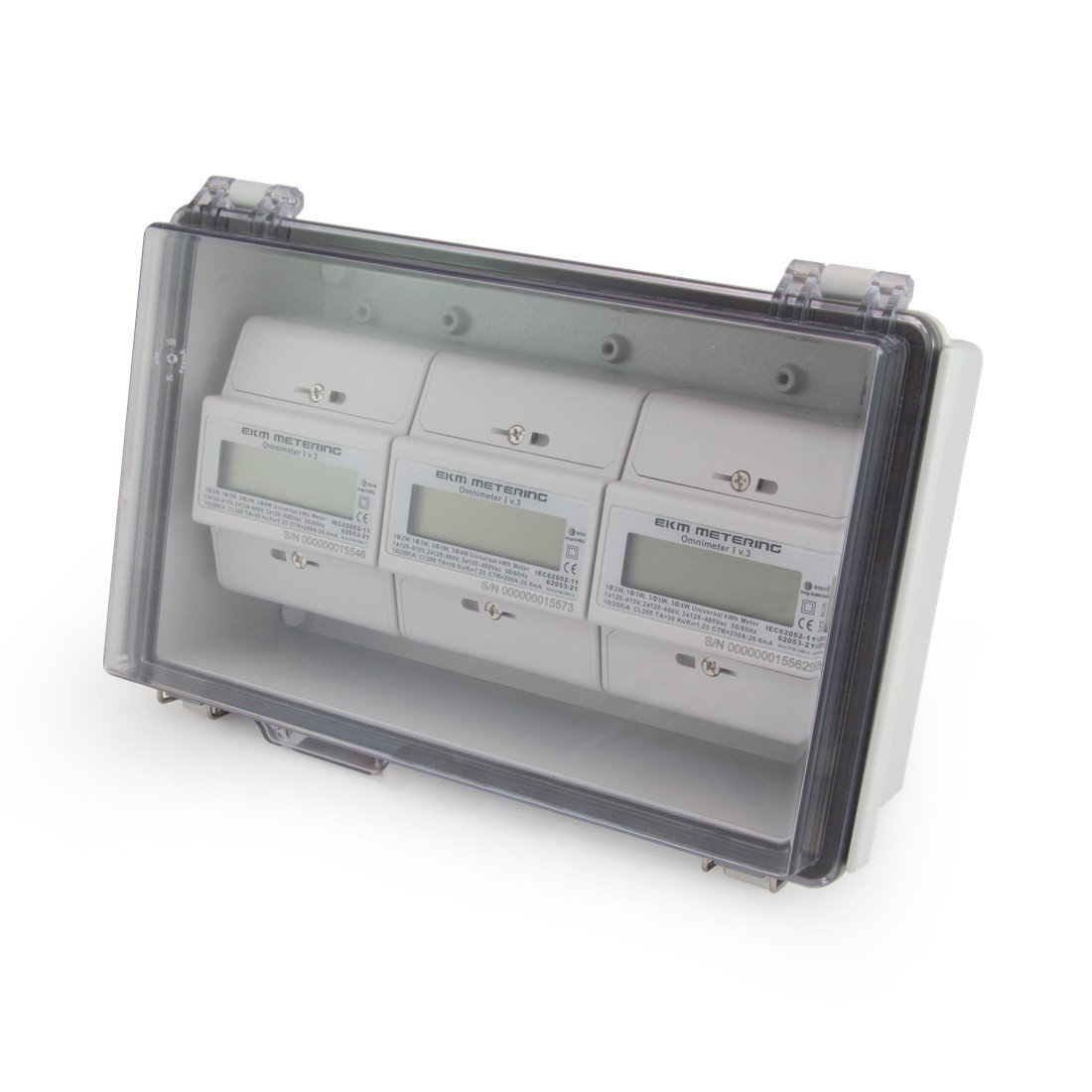 Watertight Enclosure with Hinged and Latching Lid - UL Listed - 6.7' x 10.63' x 4.33" - Grey, Clear