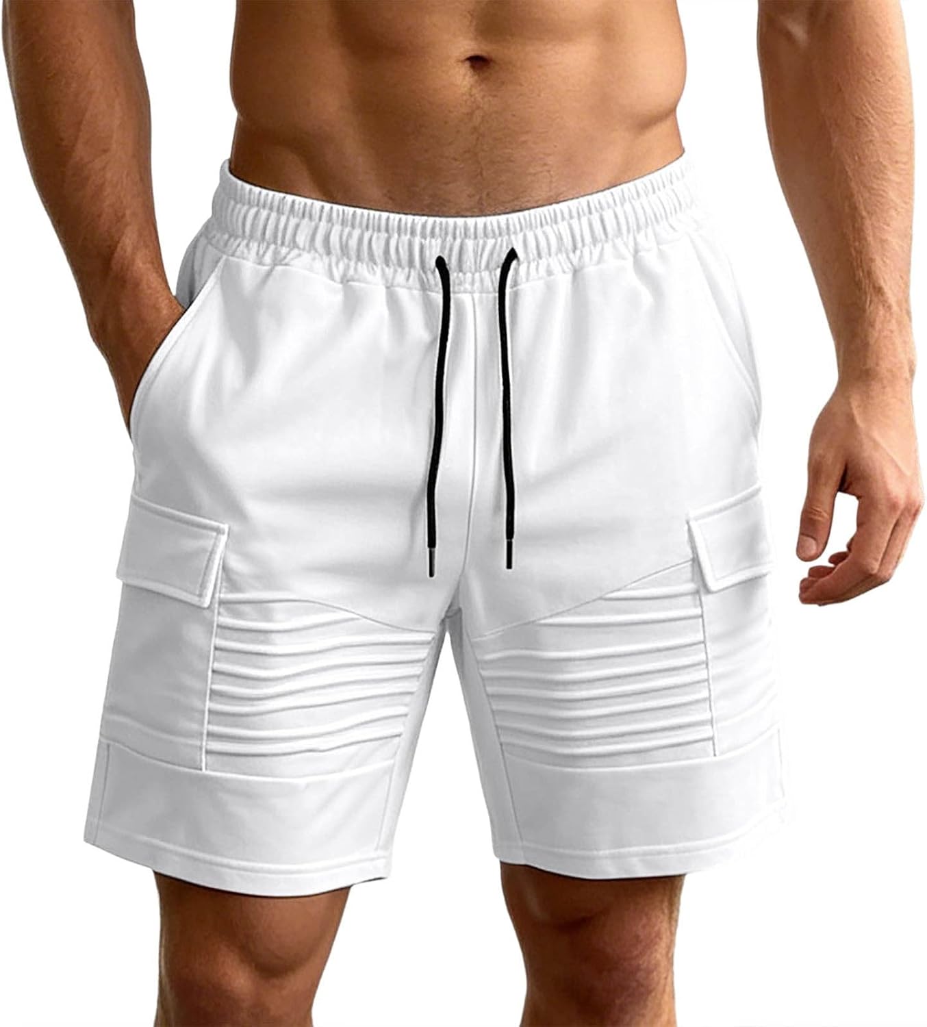 Cargo Short Deportivo para Hombre Blanco Talla X-Large miniatura 1