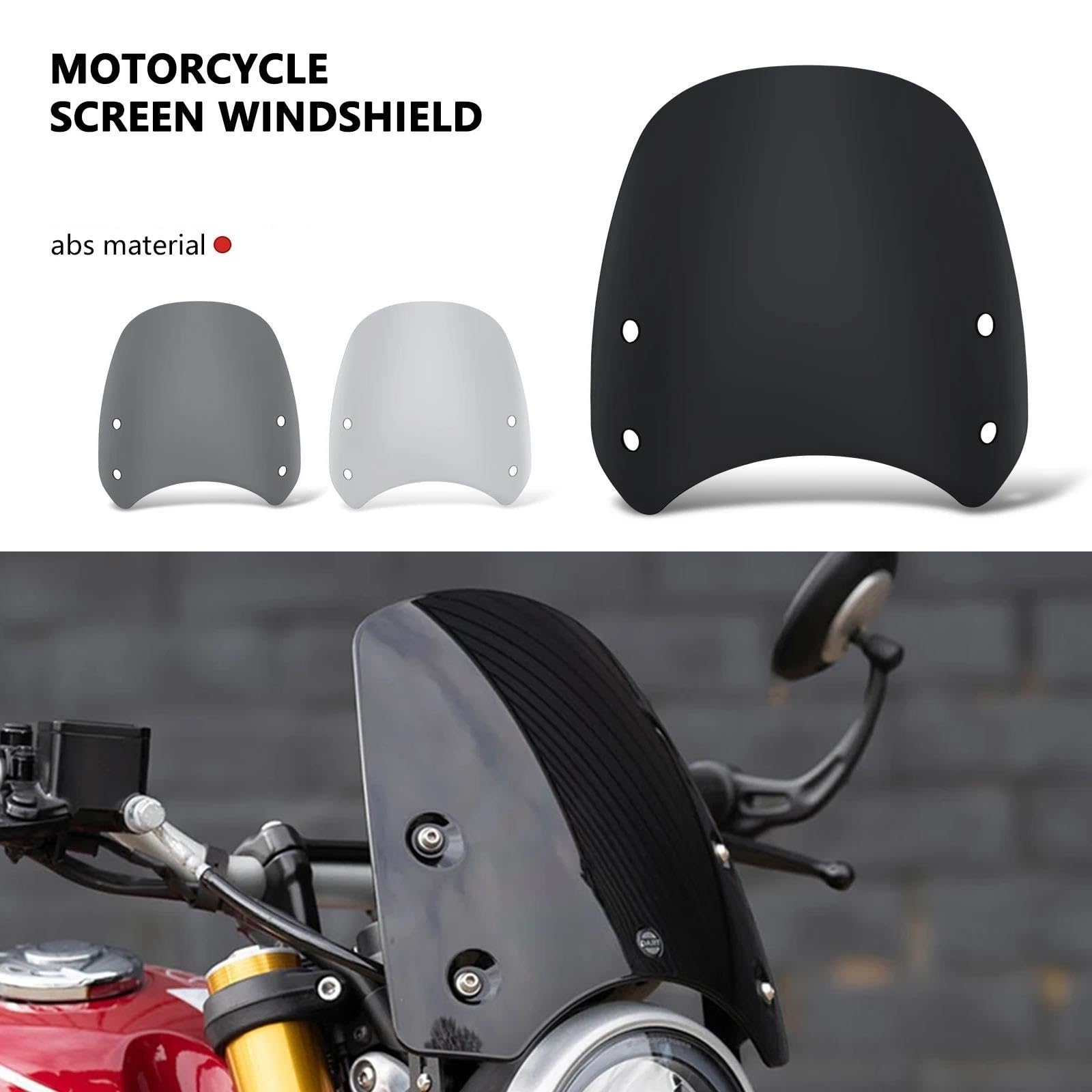 Do Speed ​​400 Scramblera 400X Przednia Szyba Motocyklowa Retro Spoiler Deflektor Wiatru Przedłużenie szyby motocykla(BLACK)
