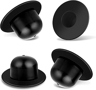 4 Pack Swimming Pool Wall Plugs Replacement Fitting - Above Ground Swimming Pool Filter Pump Strainer Hole Plug Stopper Compatible with Intex (Black)