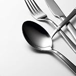 Begale 50 Pieces Stainless Steel Flatware Set, Service for 10 | Mirror Polished knives Forks and Spoons, Silverware Sets, Dishwasher Safe for Dinner Home Kitchen,Wedding Party