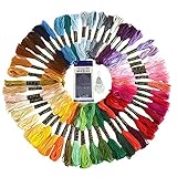 Enthält: 50 Docken Stickgarn, 50 Farben;Länge: 8 Meter, Stickgarn: 6-fädig.(zufällige Farbe).