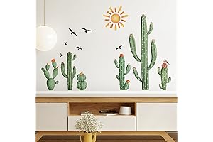 Boho Cactus Wall Decals: Bring Nature Indoors with Vibrant Boho Style