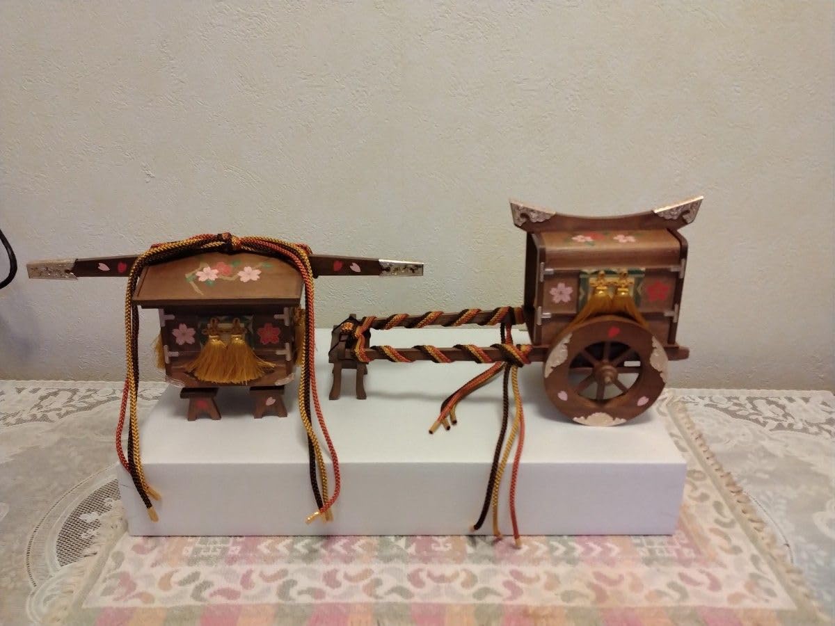 雛人形 雛道具 段飾りセット 25号 黒塗り 総唐草 6点セット 木製 ひな