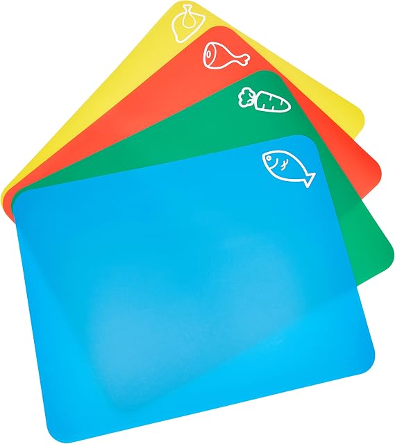 Chef Aid 4 Flexible Colour Coded Chopping Mats