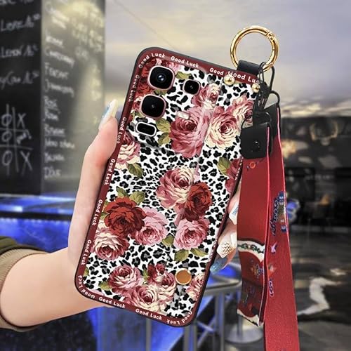 Phone Case Compatible with infinix Note50S 5G/5G+/X6870, Durable Ring For Mom Wrist Strap Chinese style Wristband Silicone Shock