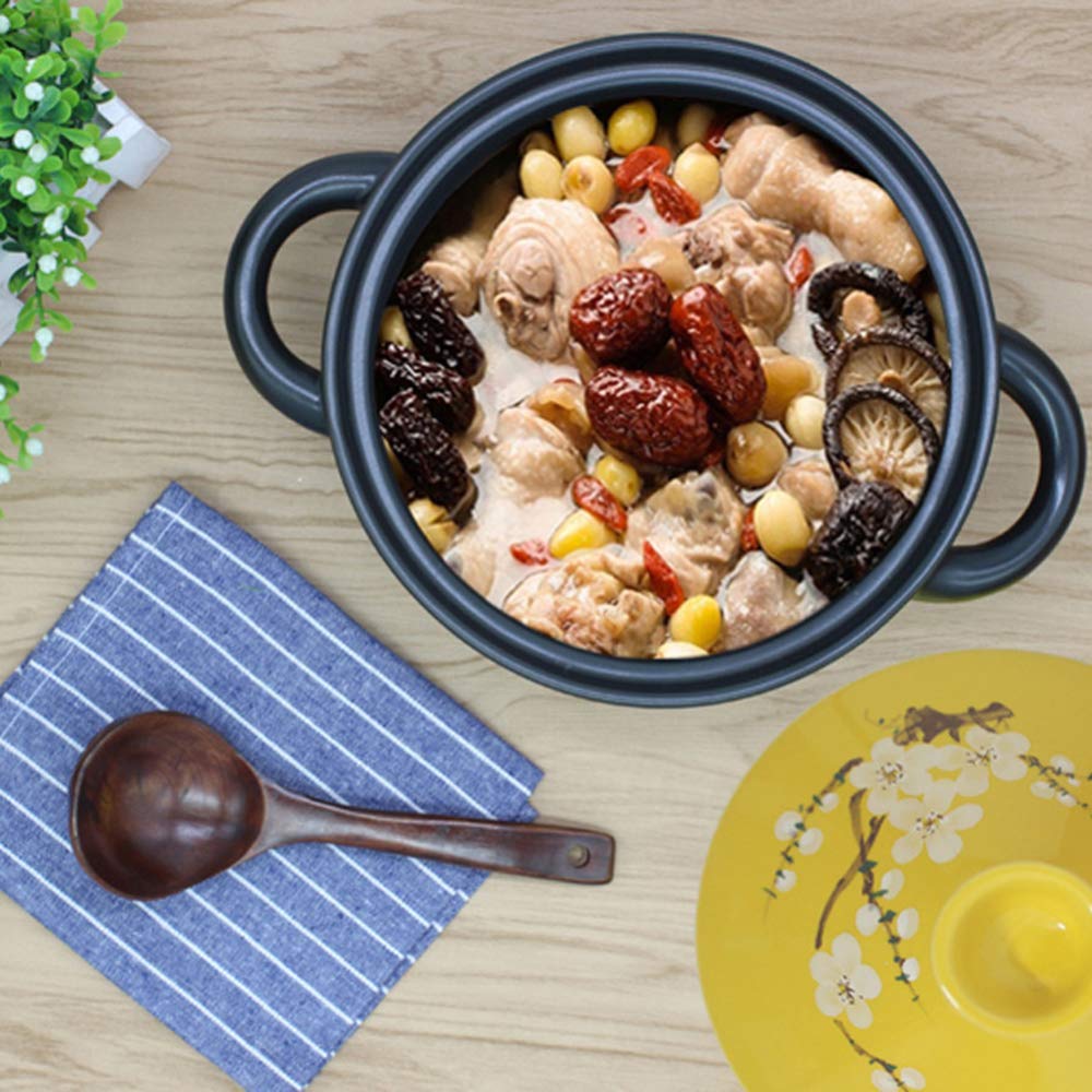 Marmite à tajine, Casserole à Braiser avec céramique, Pot Multifonctionnel à résistance aux Hautes températures pour la Cuisine à Domicile ou Le Restaurant, cocotte à Soupe mijoteu
