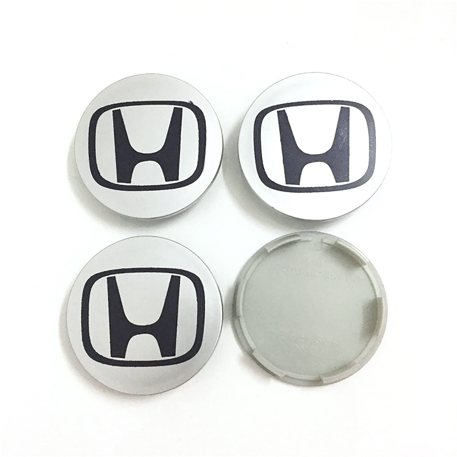 4Pcs Wheel Center Caps Parts For Honda, 69mm/2.7inch Auto Aluminum Rim Center Hub Caps For Accord Civic Siming URV CRV Odyssey Etc (Color : White)
