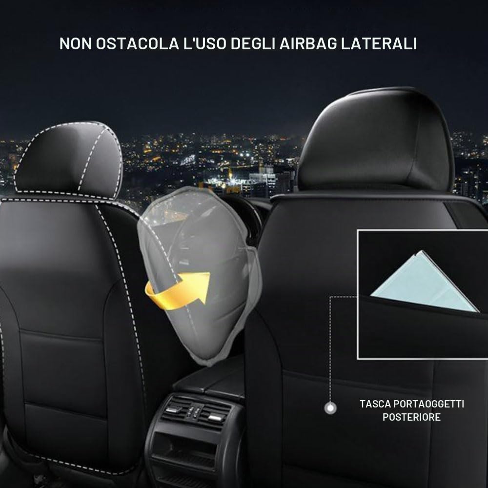 Coprisedili universali per auto freschi, set da 2 pezzi, impermeabili, in pelle PU, adatti per Toyota avensis t25 t27 Camry C-HR Hilux Land Cruiser Prado 120 150 Prius RAV 4 Yaris 2 3