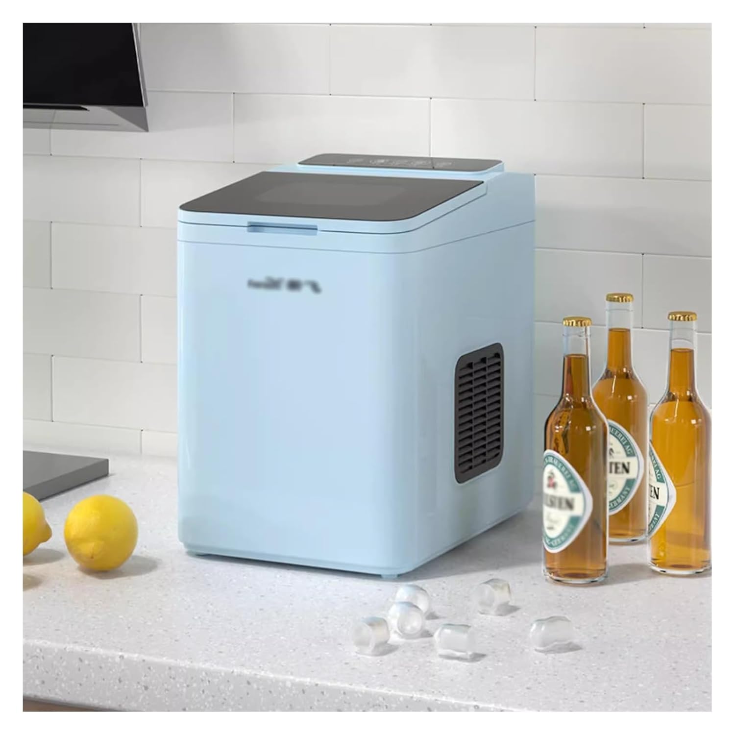 Countertop Ice Maker Machine Electric Ice Maker, Compact Countertop Design, 9 Cubes in Under 7 Minutes, Quiet Operation, for Kitchen/Office/RV/Bar Electric Ice Cube Maker