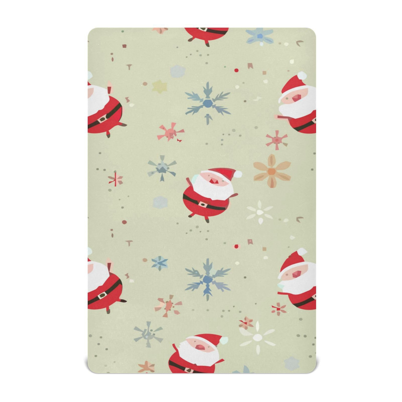Moudou Christmas Gnome Playard Sheet for Boy Girls, Soft Breathable Fitted Toddler Sheet for Standard Playard Bed Mattress, 39 x 27 x 5 Inch