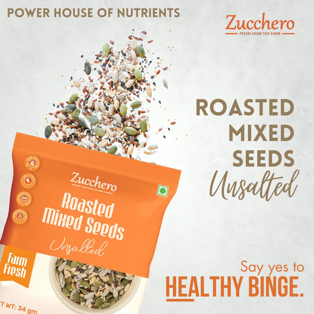 Buy Now Zucchero Roasted Premium Mixed Seeds, Unsalted, 400G (6 In 1... 5 Buy Now Zucchero Roasted Premium Mixed Seeds, Unsalted, 400G (6 In 1...