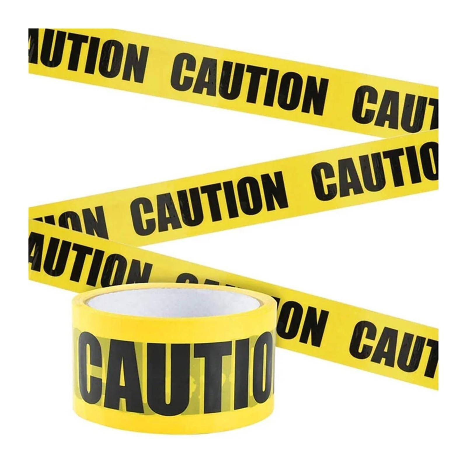Cinta autoadhesiva de advertencia peligro, paquete 3 cintas amarillas for señalización suelo 2,4 cm x 25 m