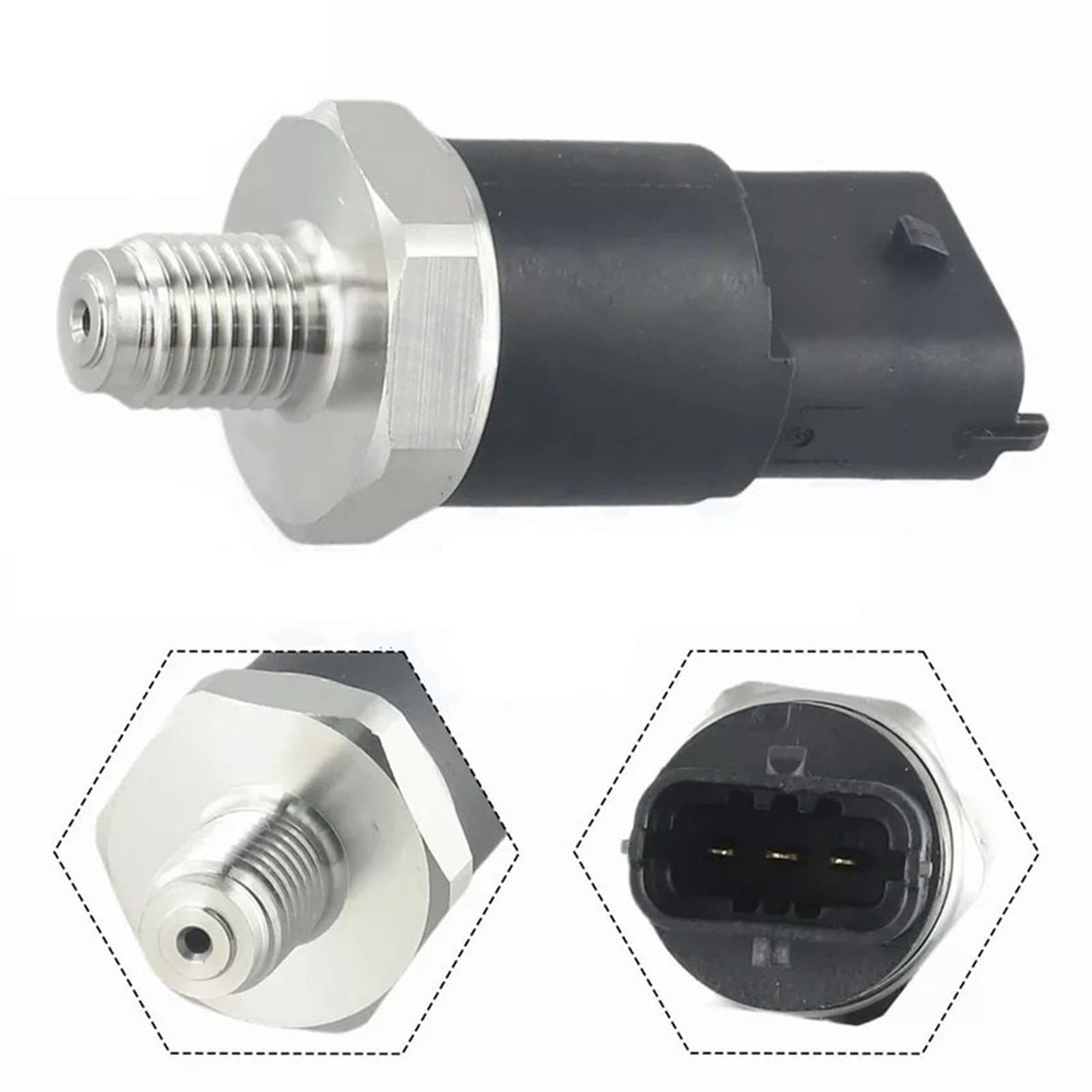Sensor presión combustible‌ Sensor de presión del riel de combustible Compatible con Renault Compatible con Fiat Ducato Compatible con BMW Compatible con Hyundai