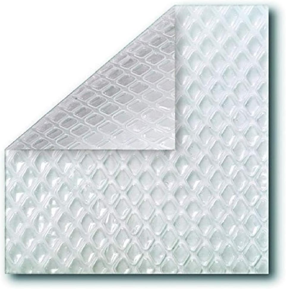 MidWest Canvas Clear Diamond 12-Foot-by-20-Foot Rectangle Solar Cover | 12 Mil | Heating Blanket for In-Ground and Above-Ground Rectangular Swimming Pools | Place Bubble-Side Facing Down in Pool