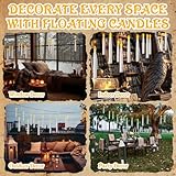 EXTSUD LED Floating Candles with Remote Control Magic Wand - Battery Operated Hanging Candles with Flickering Flame for Halloween, Christmas and Wedding Decorations - Pack of 12 - Image 5