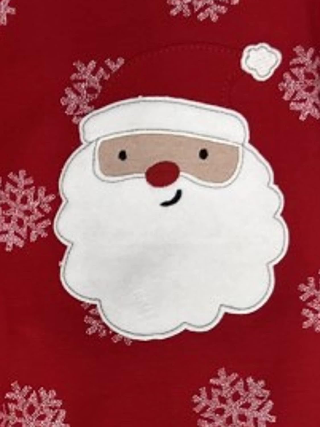 Carters Toddler Girls 4 Piece Santa Claus & Snowflake Christmas Pajama Set - Image 2