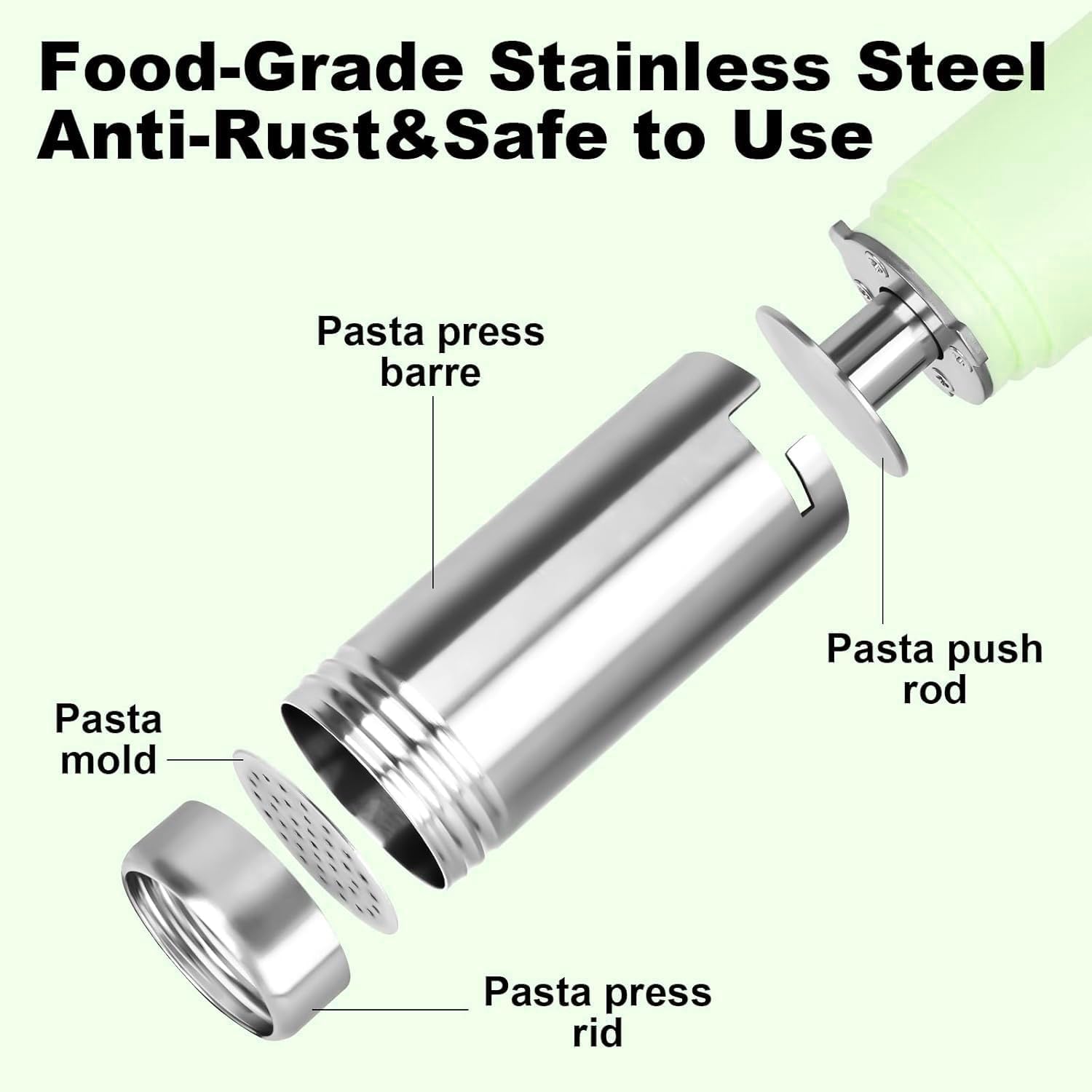 Electric Handheld Pasta Machine, Noodle Maker, Sausage Stuffer, Automatic Spaghetti Maker Pasta Roller Attachment All-in-One Cordless Homemade Pasta Machine