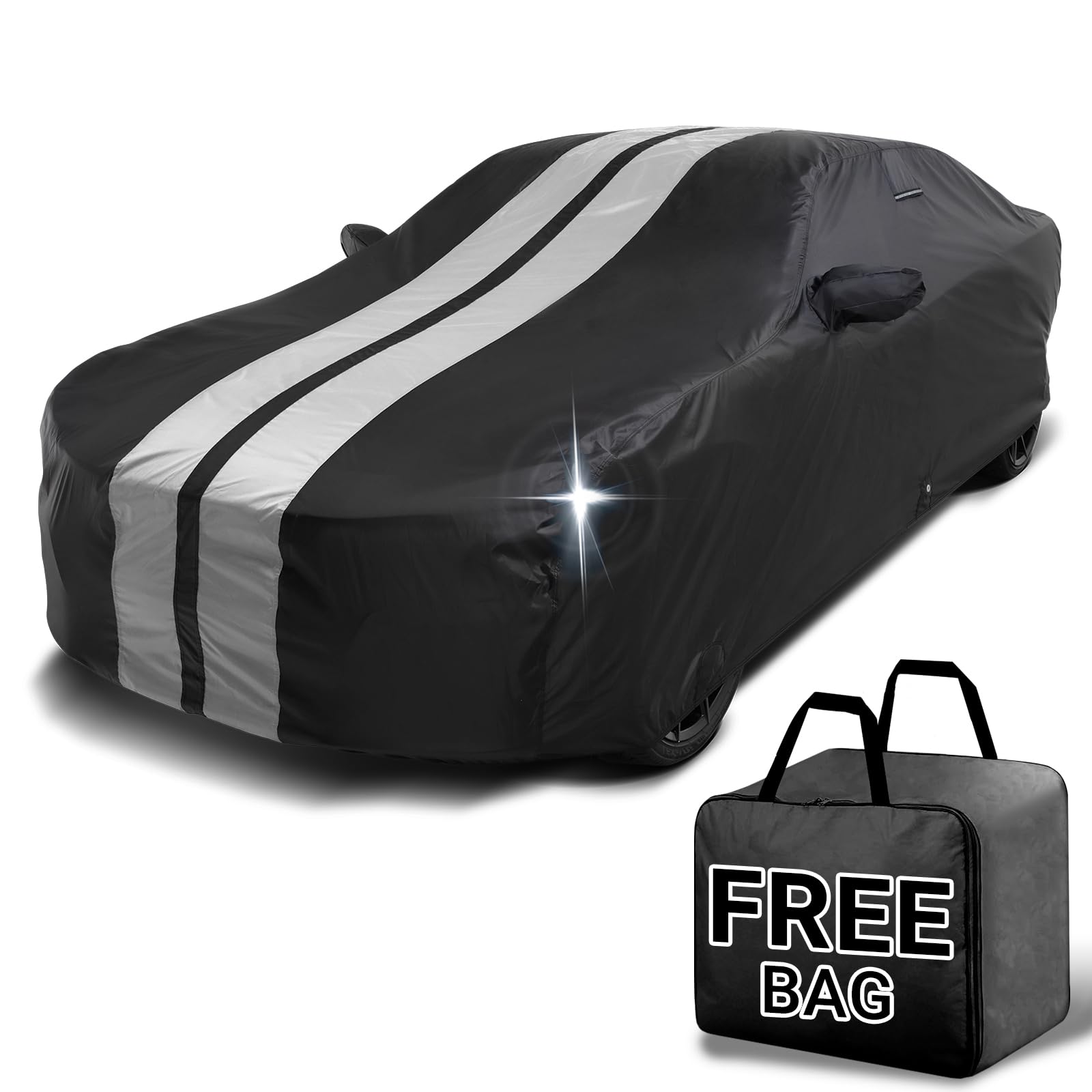 iCarCover Custom Car Cover for 2002-2010 Lexus SC430 (2002-2010) Waterproof All-Weather Rain Snow UV Sun Protector Full Exterior Indoor Outdoor Car Cover (Stripe - Black/Gray) 17. SC430 2002-2010 Black / Gray (Stripe)