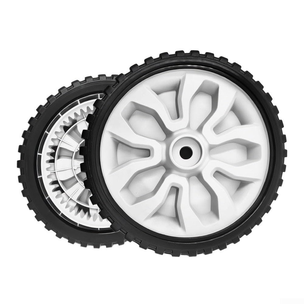 Rueda de cortacésped de 8 pulgadas 634-05281A compatible con troy-bilt TB290ES TB280ES - Neumático de transmisión para cortacéspedes de tractor de jardín (2 piezas)