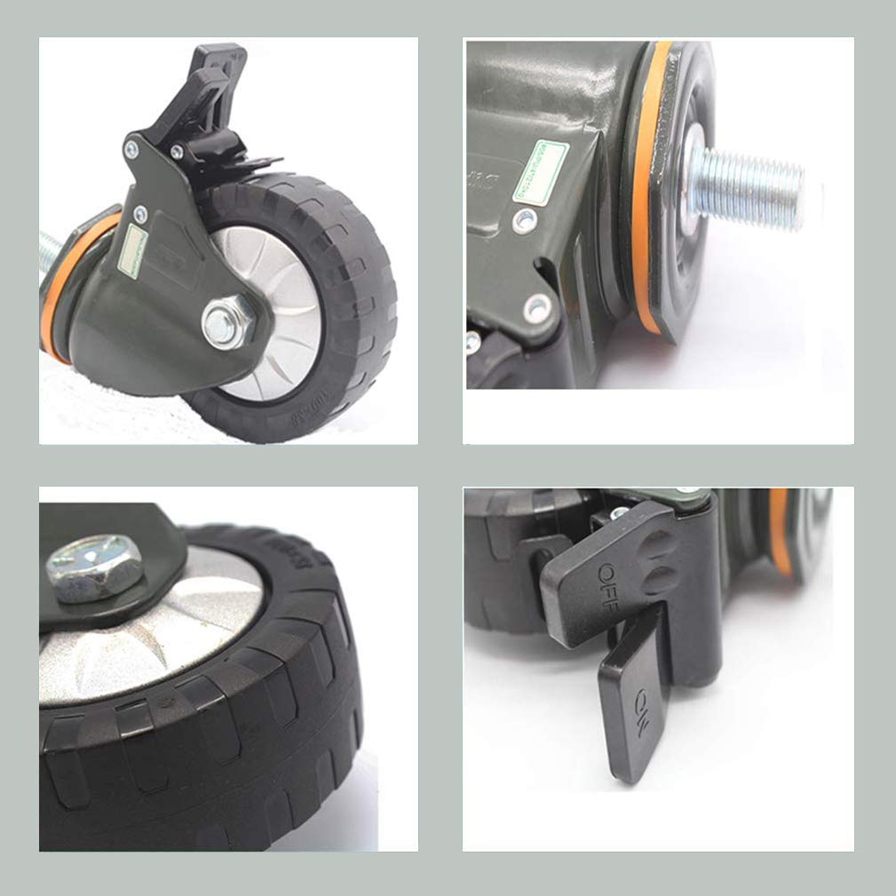 Ruedas industriales de goma para trabajo pesado 100/120/150 mm carga 1000 kg con freno