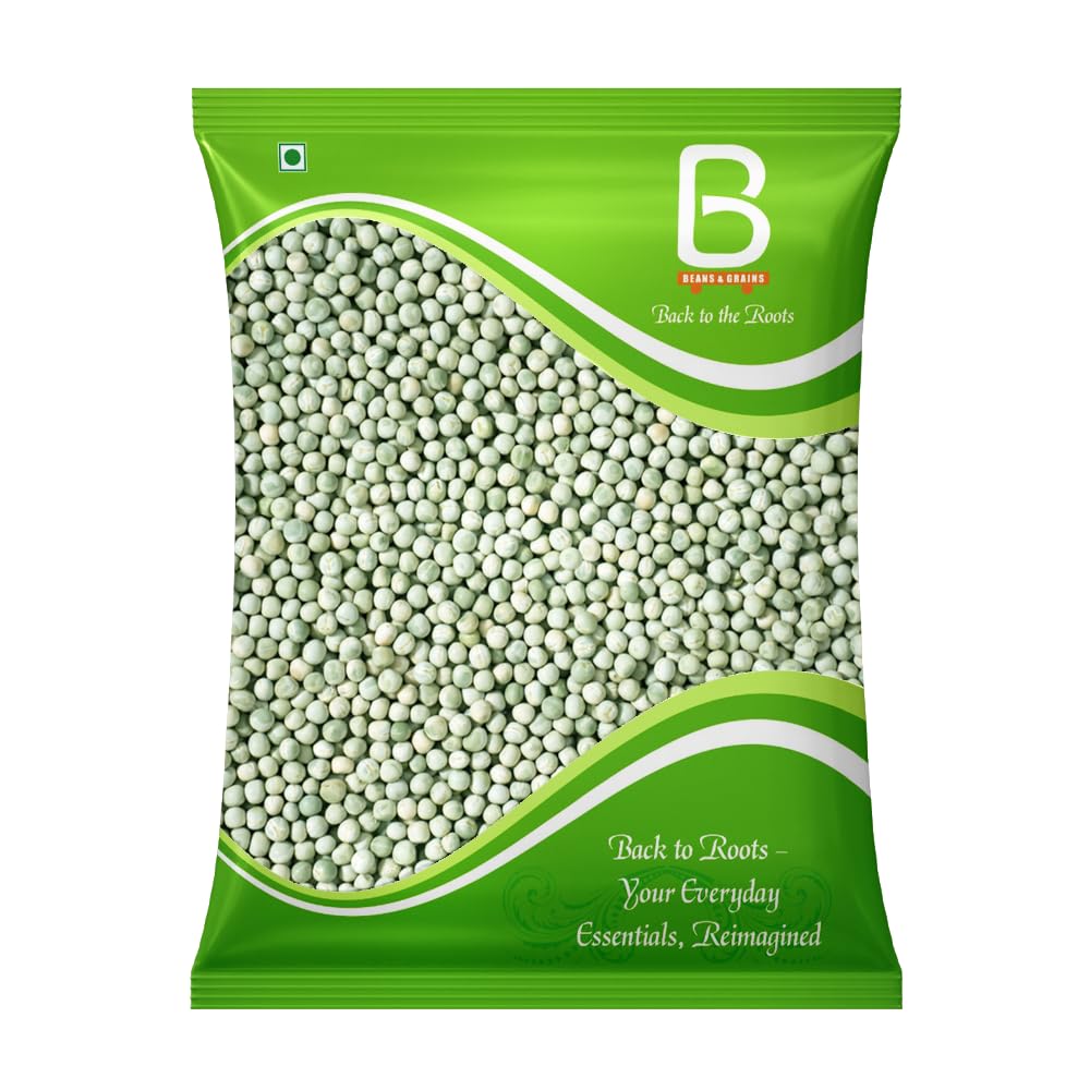 Beans & Grains Premium Green Peas (Dry Hara Matar) | Protein & Fiber-Rich Pulses | 100% Natural & Unpolished | 1kg | Pack of-image-46