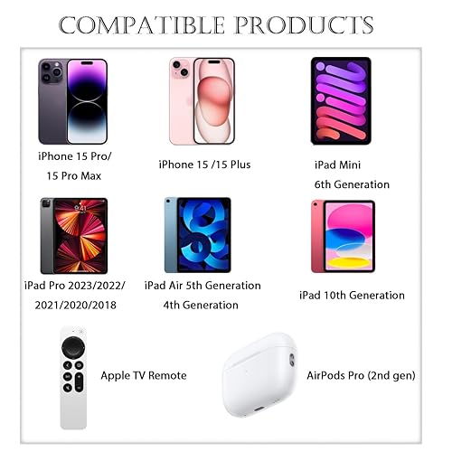 Miniatura 2 de Cable remoto USB C Apple TV de 6.6 pies para control remoto Apple TV (3 generación), Apple TV de 4 generación, control remoto Siri (3 generación),